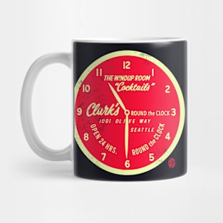 Vintage Clark's Round the Clock Restaurant Seattle Mug
